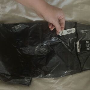 Victoria's Secret Shimmering Black Bike Shorts